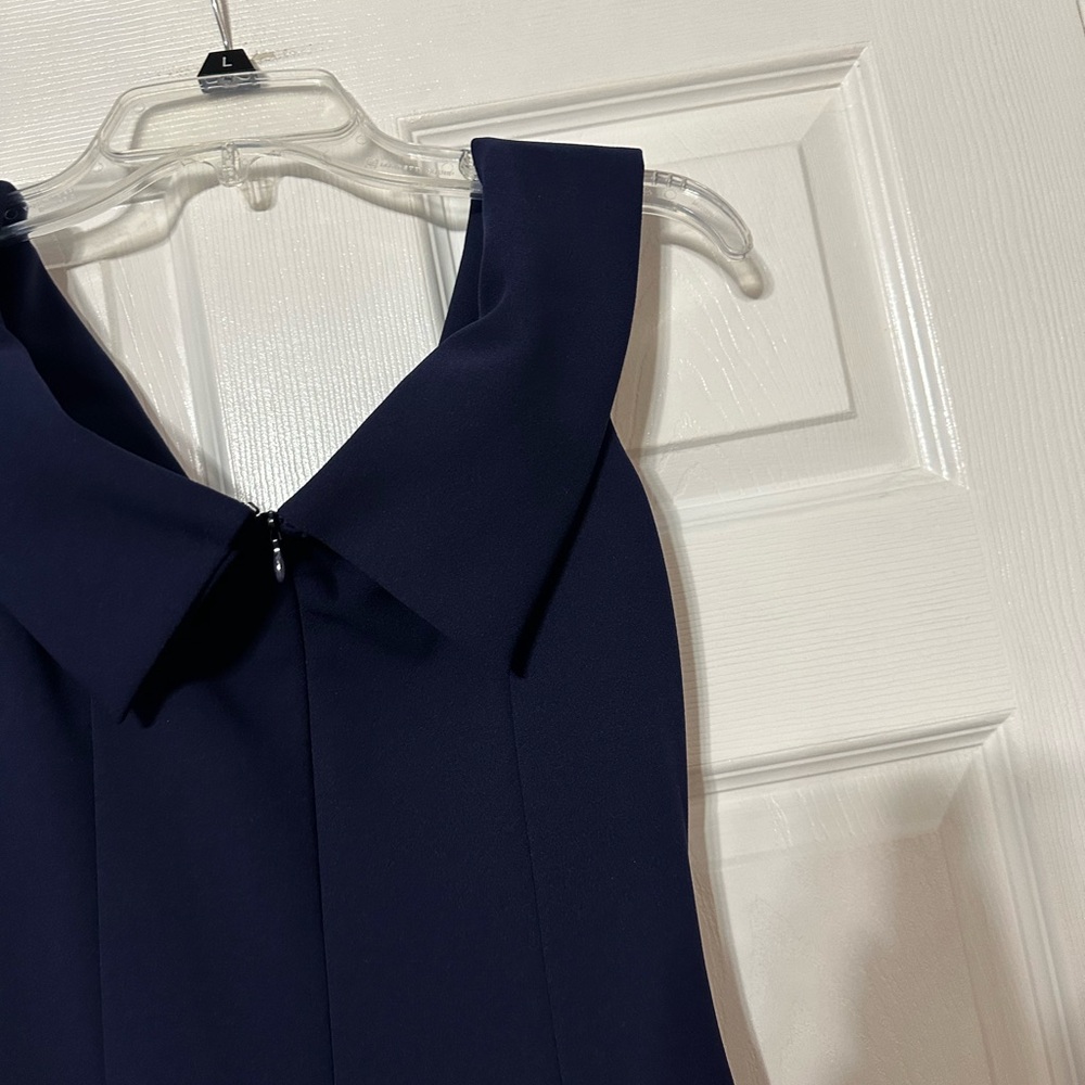 Vince Camuto Off Shoulder Crepe Flounced Cocktail Dress - Picture 12 of 15
